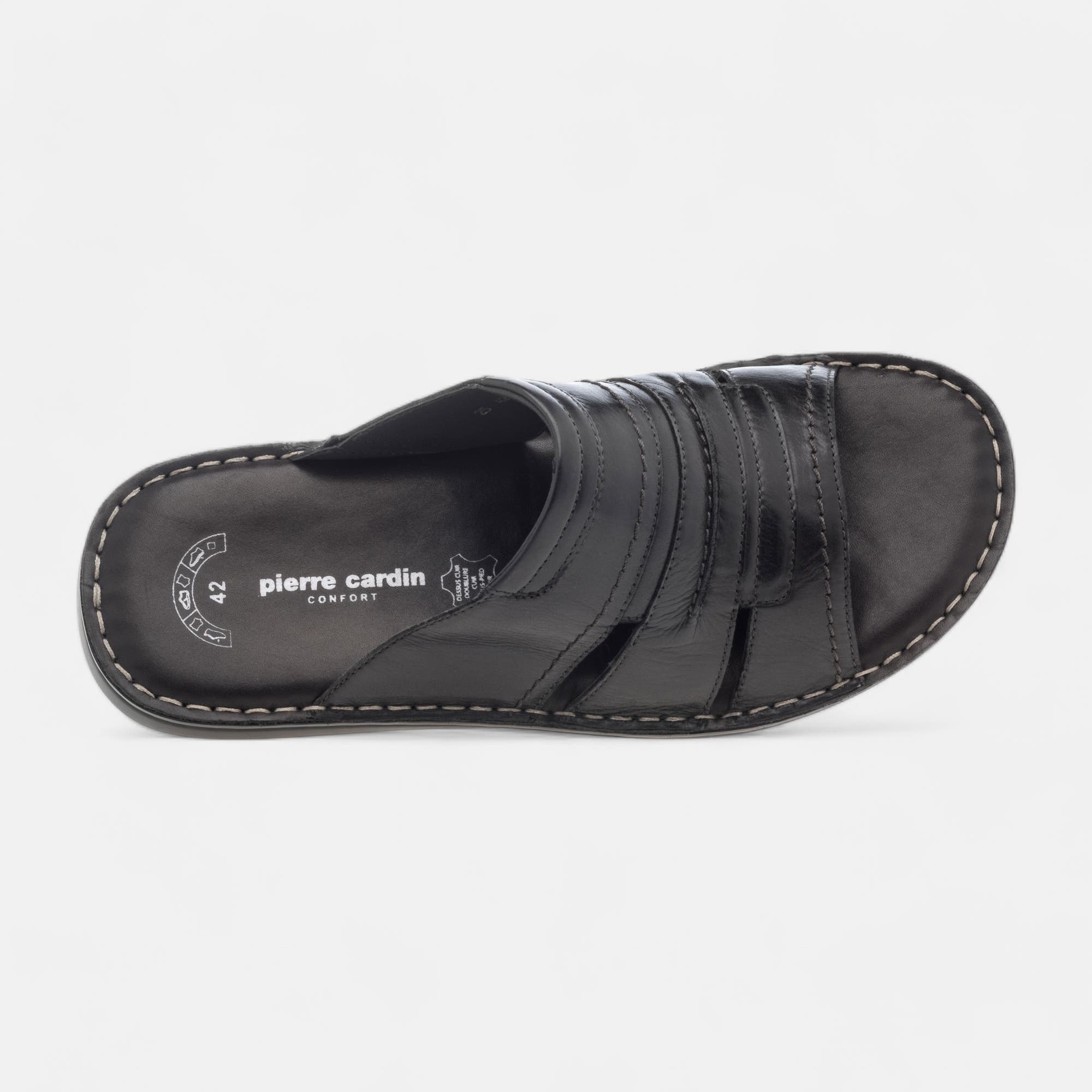 Sandales Homme en cuir noir