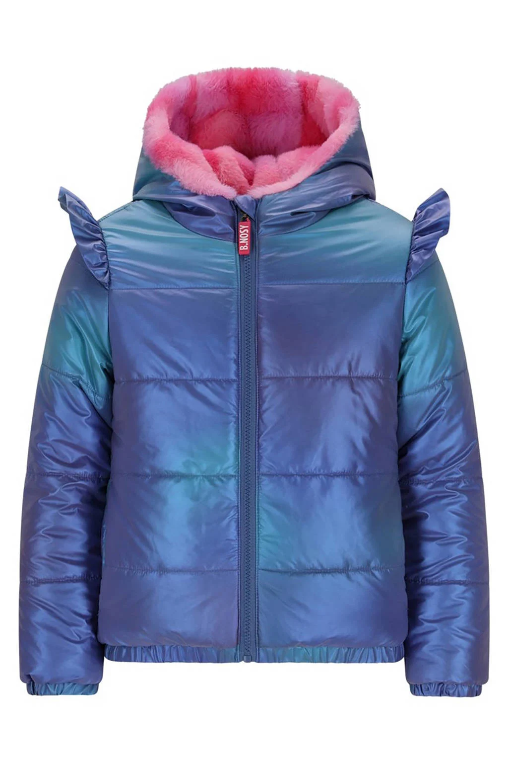 B.Nosy reversible imitatiebont jas blauw