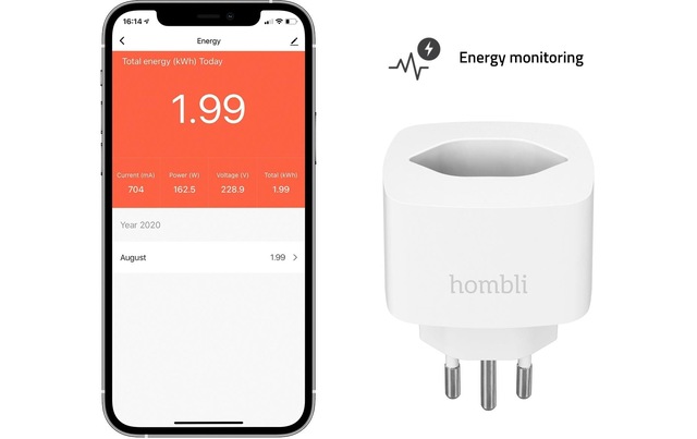 Hombli Smart-Home-Steuerelement »Socket CH Weiss 3er-Set«