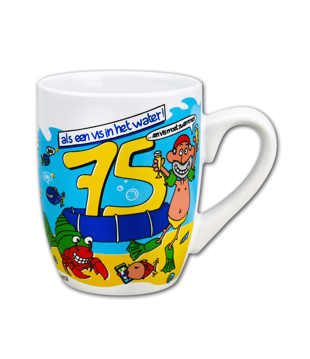 Mok 75 Jaar 12cm