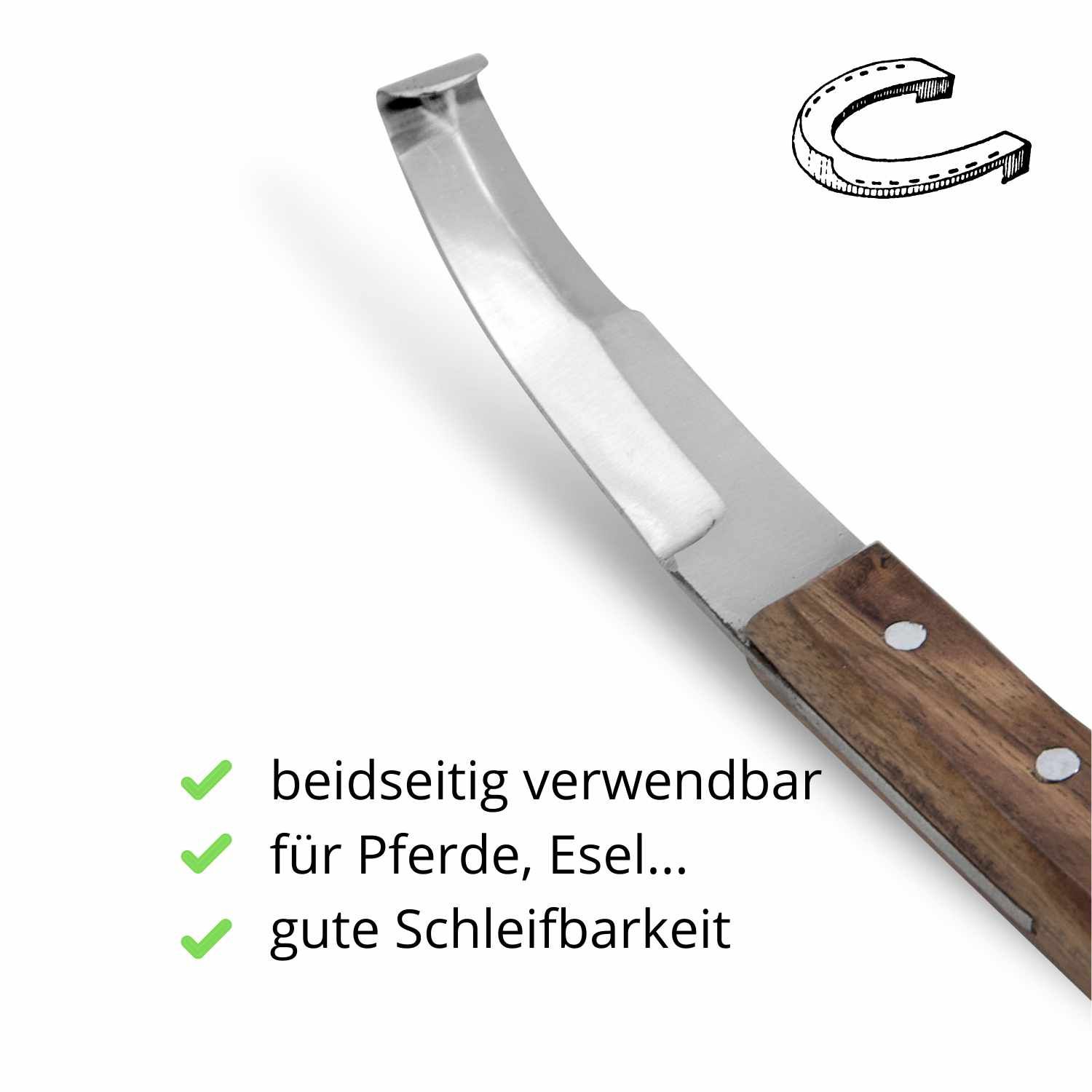 AMKA Hufmesser Rinnmesser beidseitig