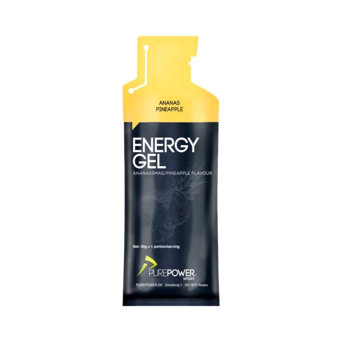PurePower Unisex Energi-gels Energy Gel 40 g. Pineapple Hvid