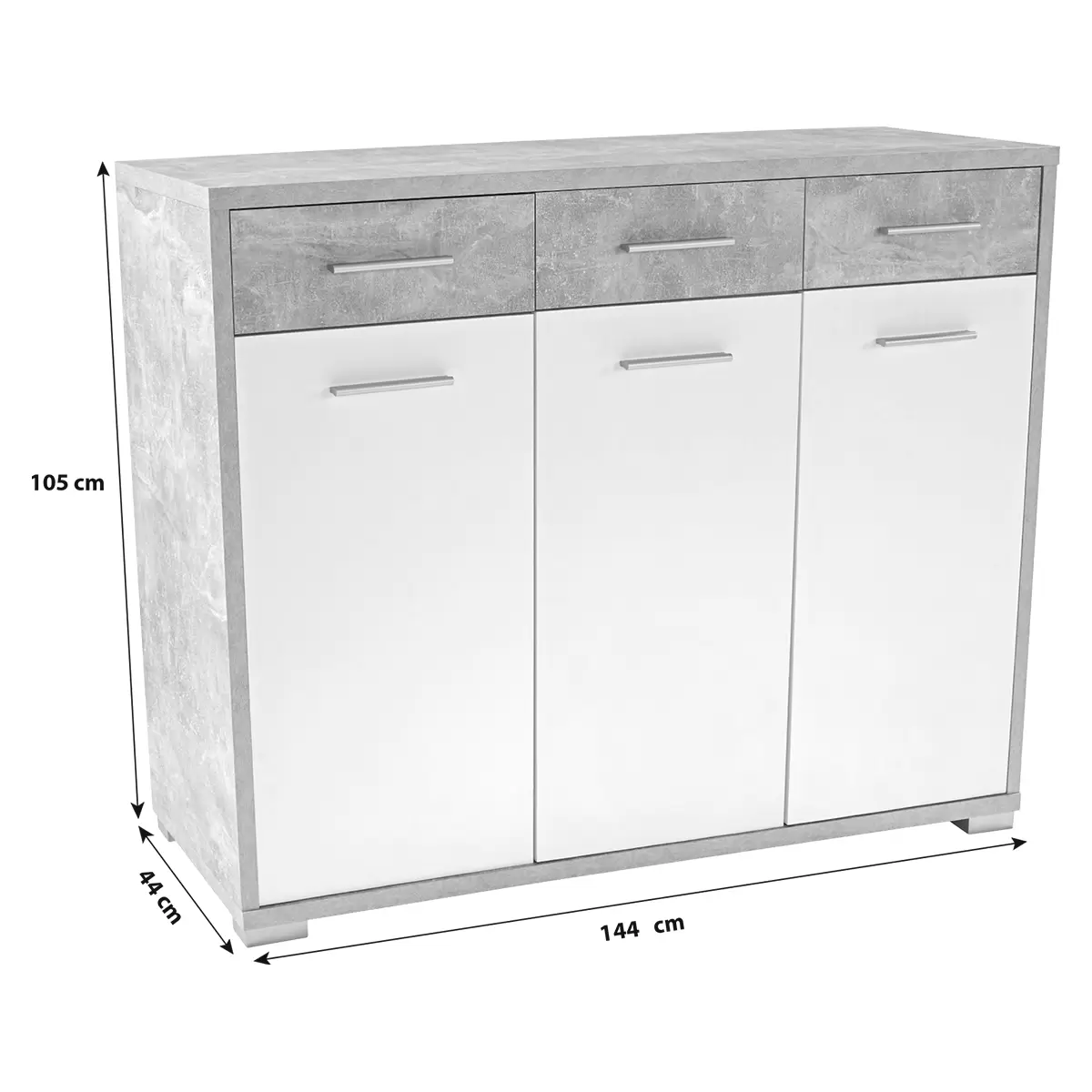 Kommode Q-BIG NEW weiss,Eiche