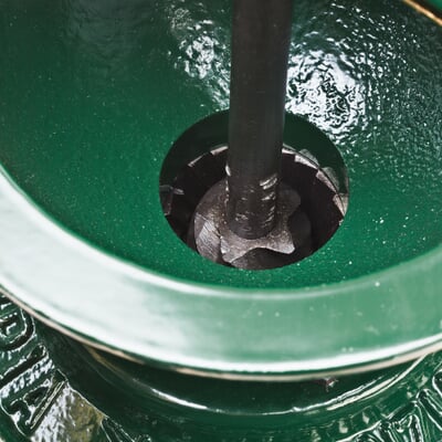 Tre Spade Kaffeemühle Schwungrad, Grün