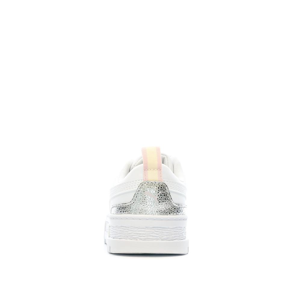 Puma Baskets Blanches Fille Puma Mayze Shiny 384795