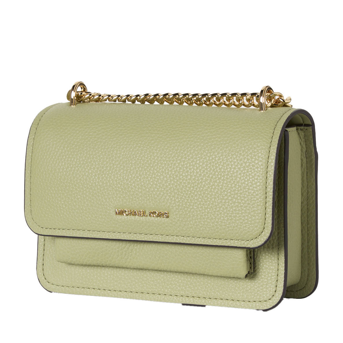 Michael Kors leren crossbody tas Claire Small olijfgroen
