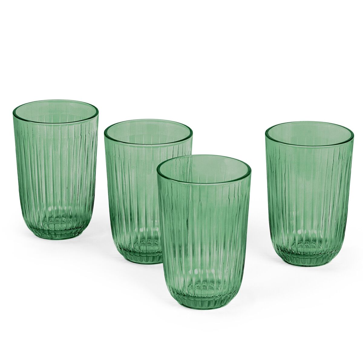 Hammershøi vannglass 37 cl Ø 8 cm 4 stk, grønn