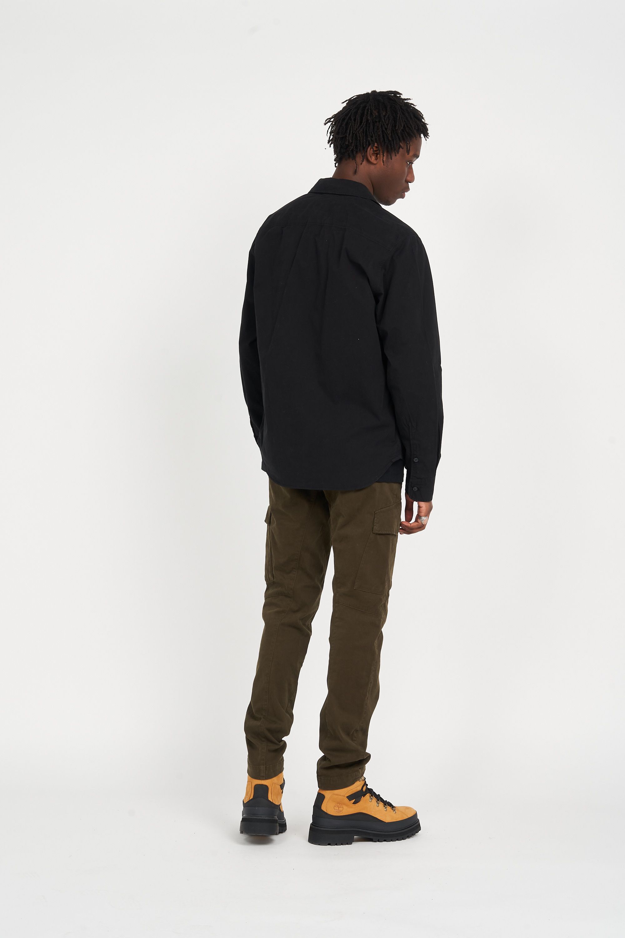 C.P. COMPANY Veste GABARDINE ZIPPED SHIRT Noir