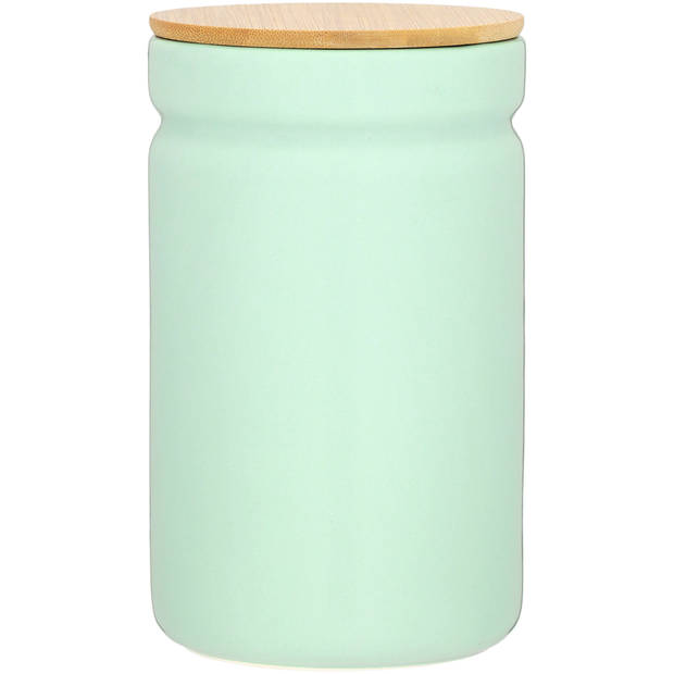 Blokker Soft Shades voorraadpot keramiek groen 1L