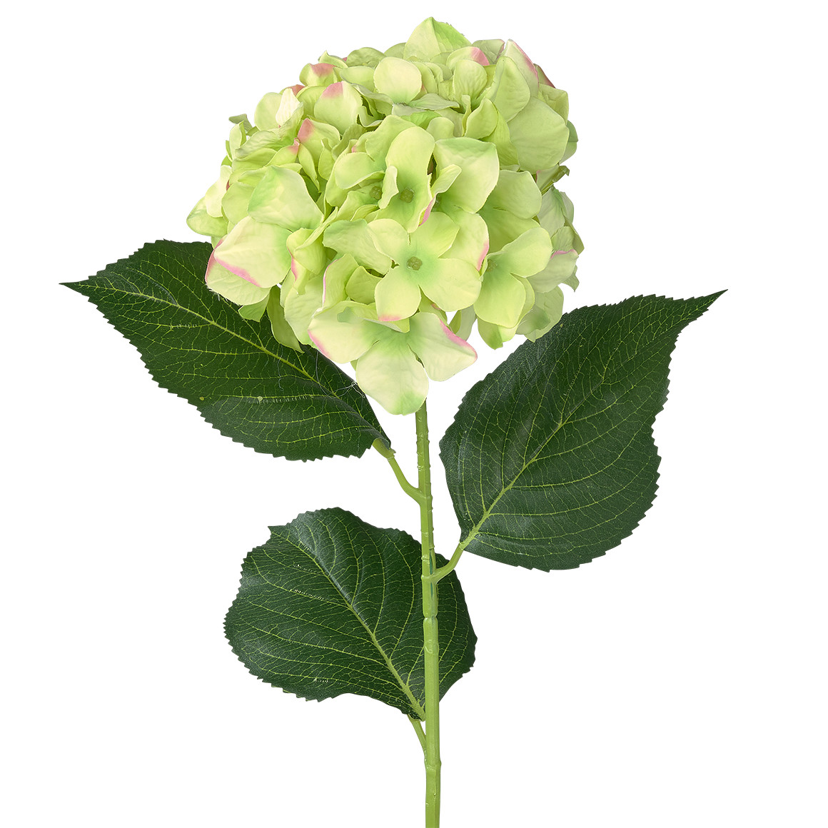 Kunstblume Hortensie grün