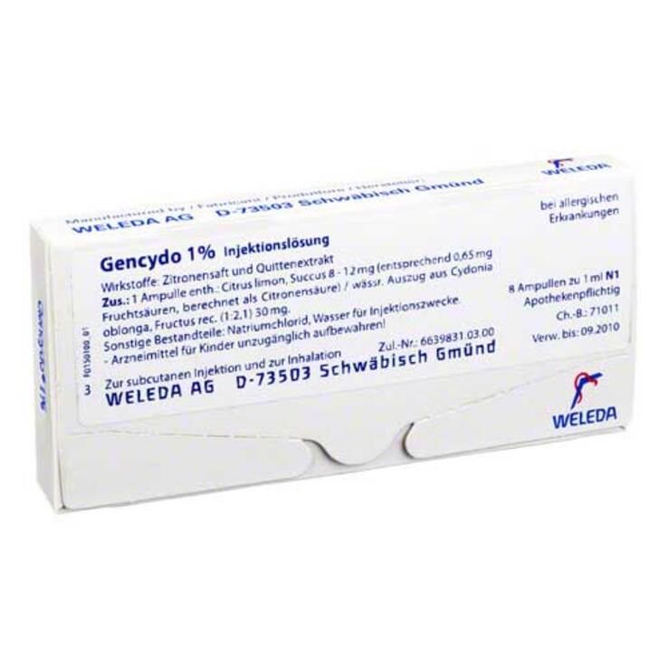 Gencydo 1% Injektionslösung, 8 St
