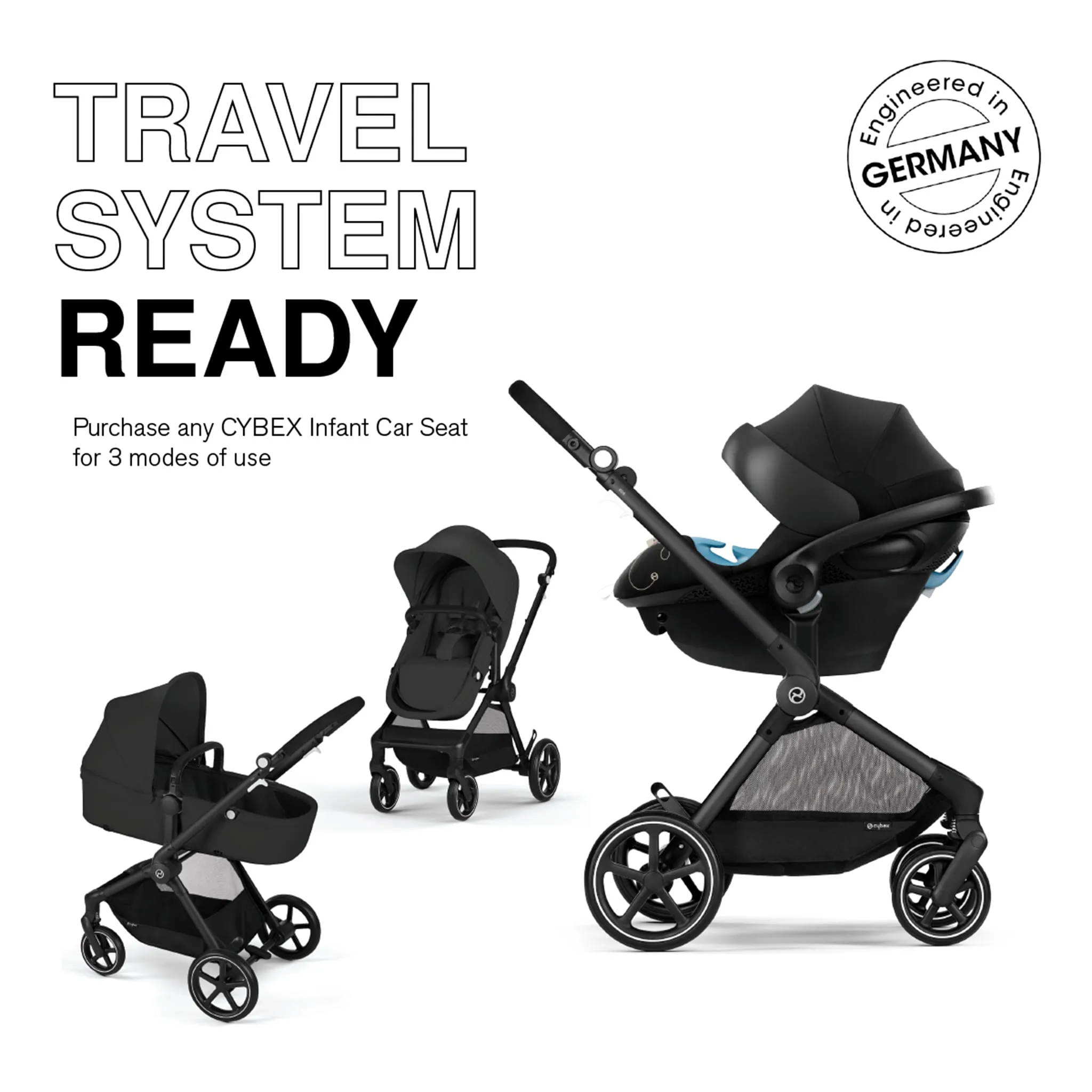 Cybex Poussette Eos - Noir Moon