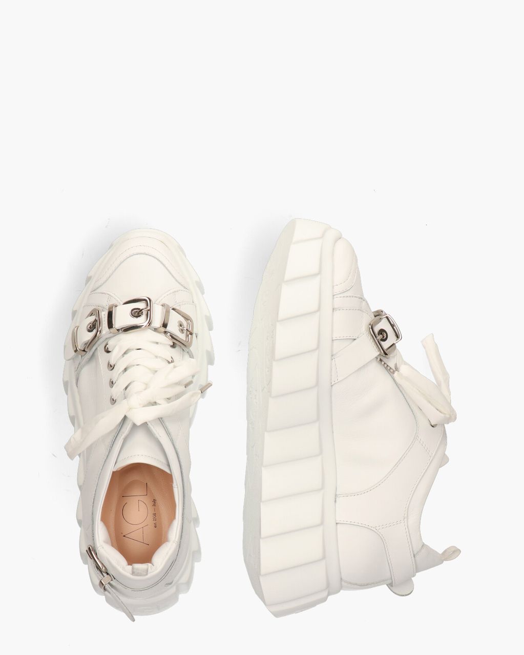 AGL Lidia Buckles Wit Damessneakers