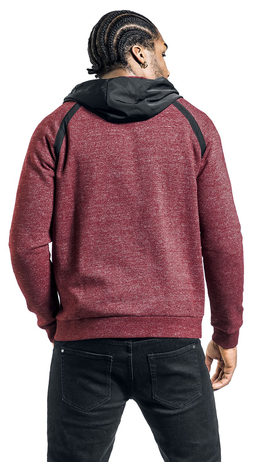 Sweat à capuche avec détails noirs | RED by EMP Sweat-shirt zippé à capuche