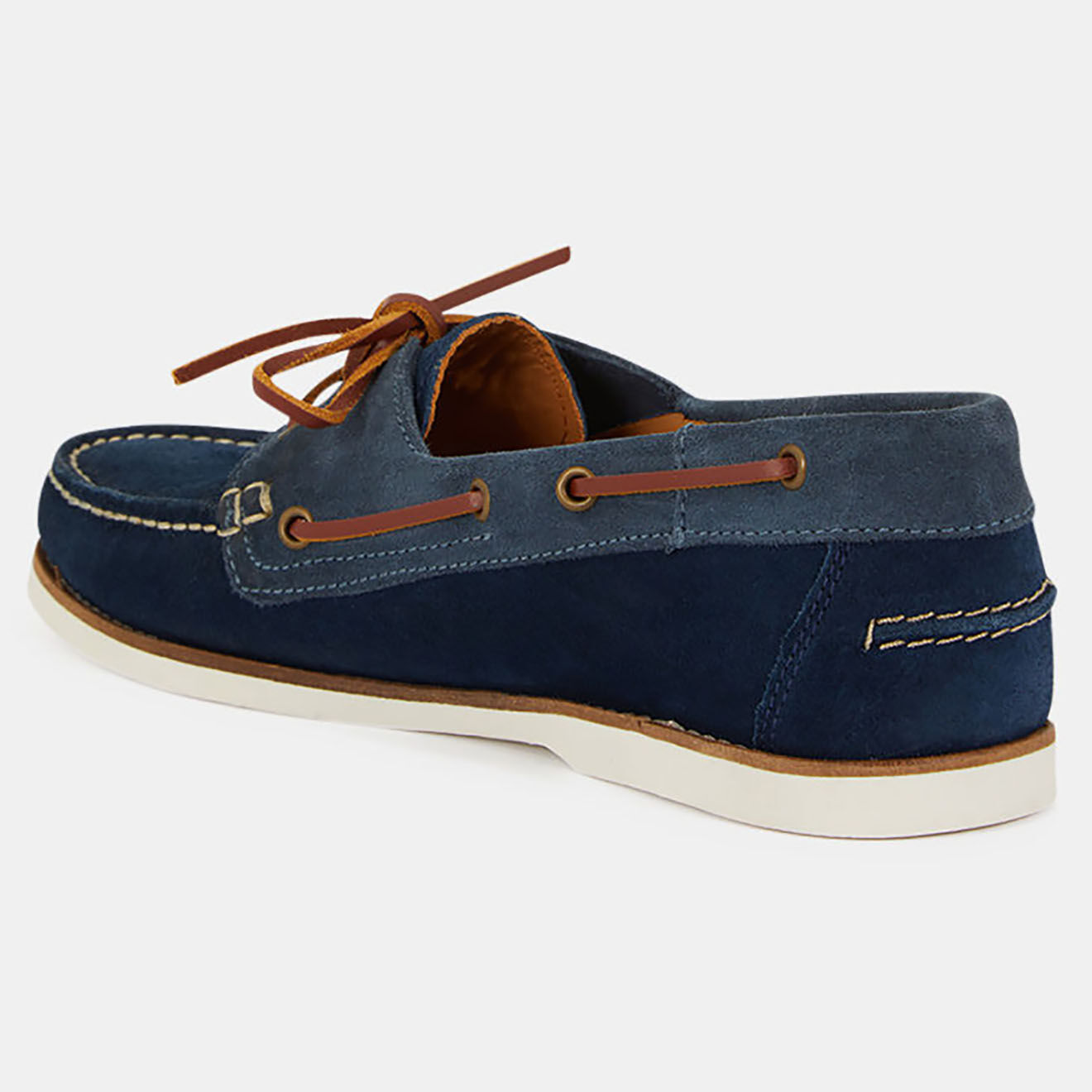 Comptoir GL Chaussures bateau en Cuir bleu marine