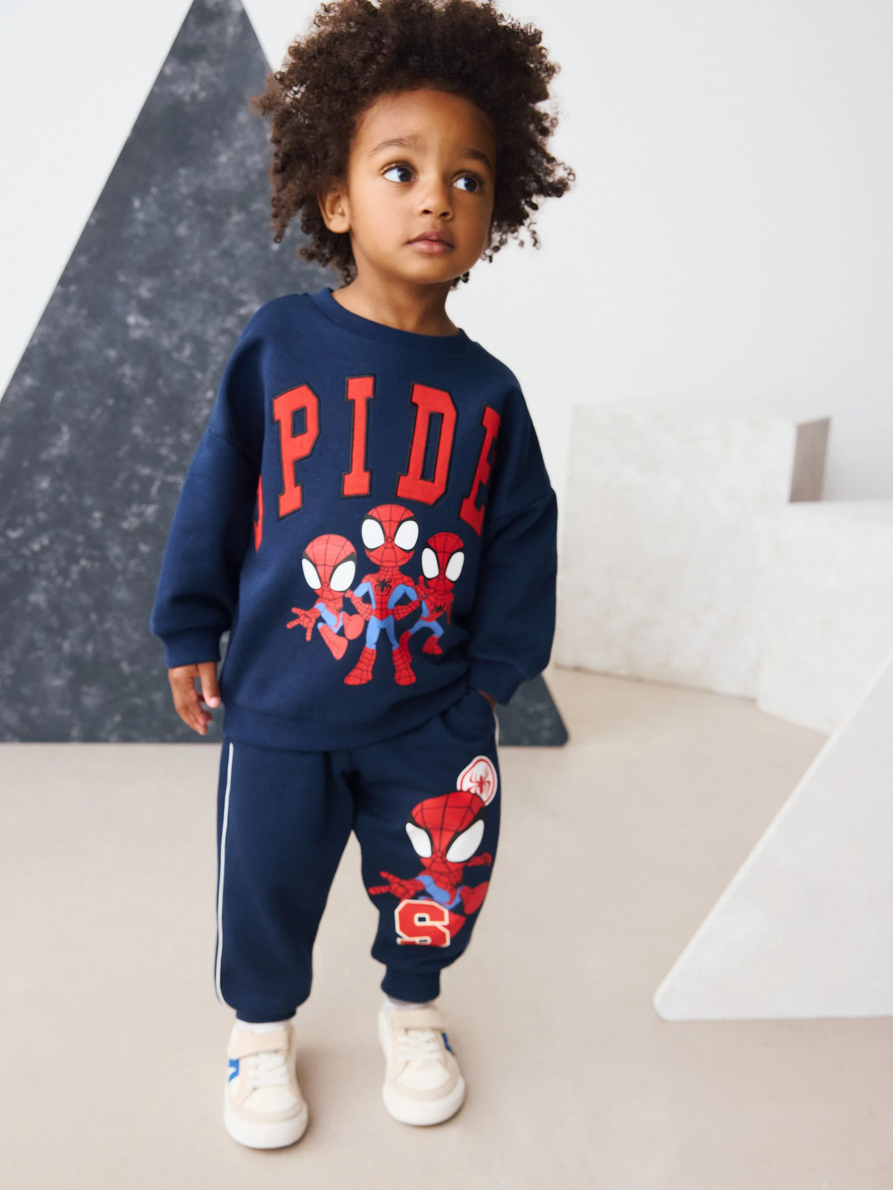 Marineblauw - Spidey Crew Sweatshirt and Joggers Set (9mths-8yrs)