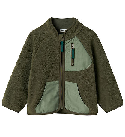 Name It Fleecejacke - Teddy - NmmBuster - Dusty Olive