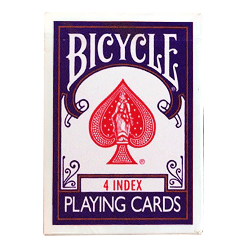 Jeu de 56 cartes Bicycle - 4 index bleu