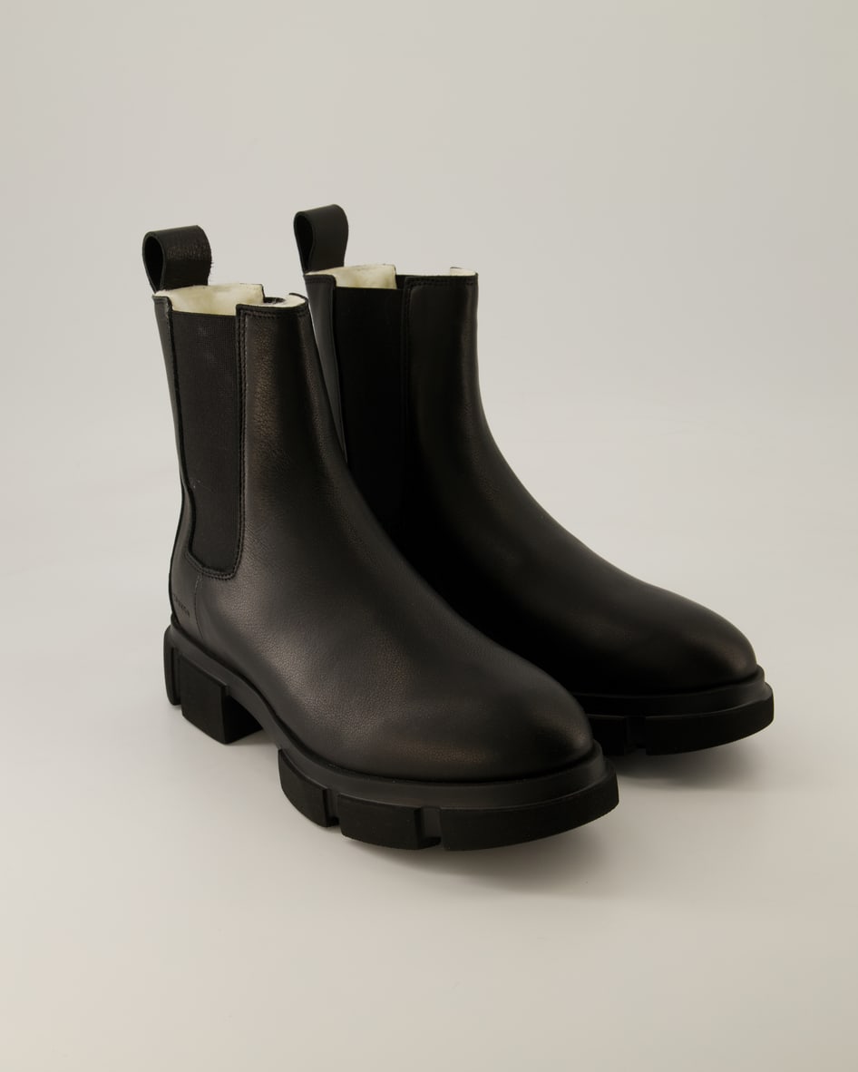 Copenhagen Studios CPH570 Lammfell Chelsea Boots in Schwarz