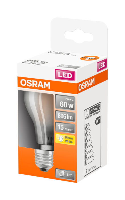 Osram LED Star Classic mat standardpære E27 6,5 W