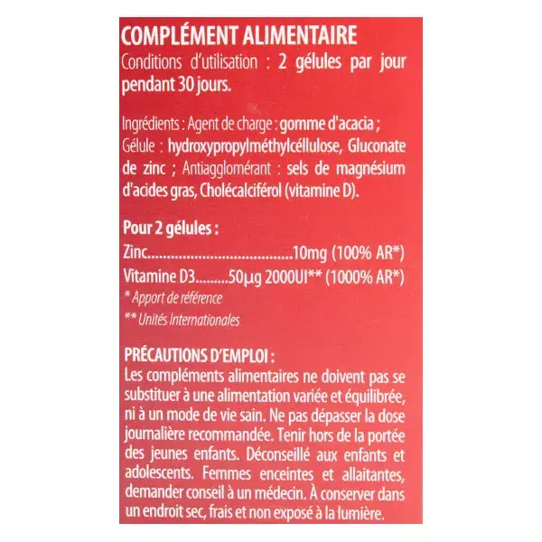 Liquamine Vitamina D3 + Zinco 60 cápsulas