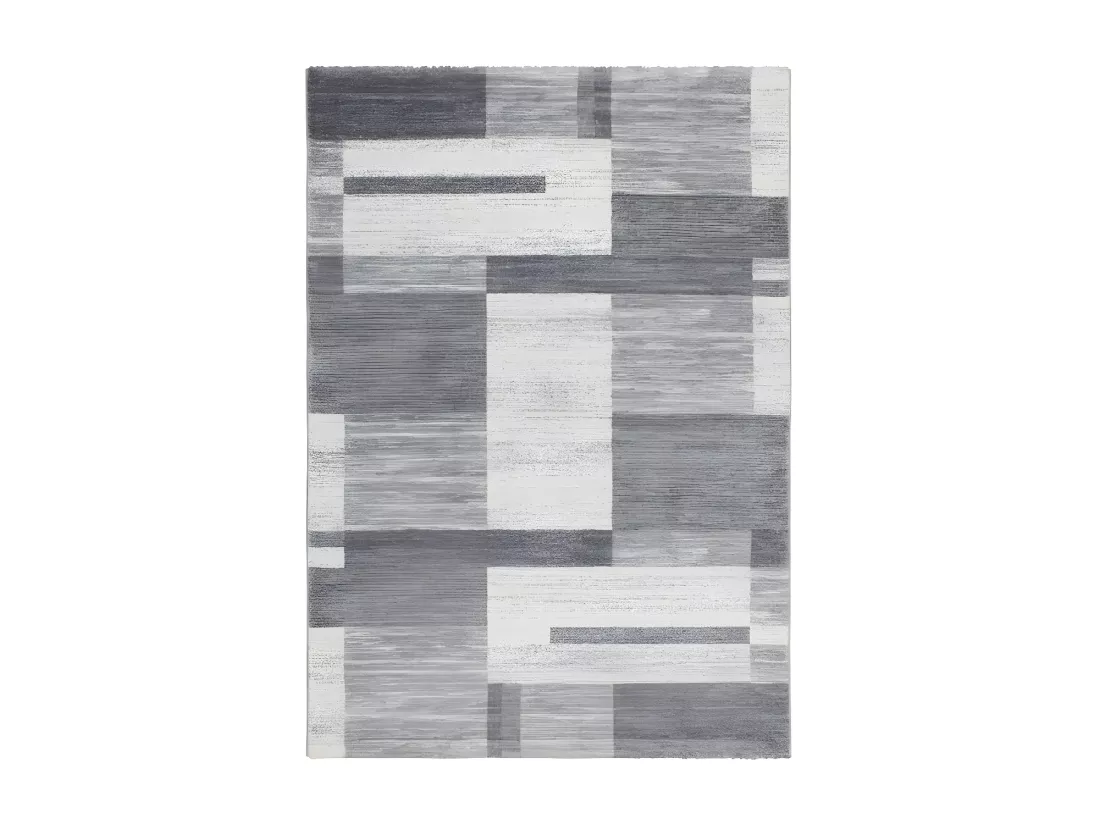 Tapis 170x120cm, design F105G coloris argent - Confort et élégance pour votre intérieur