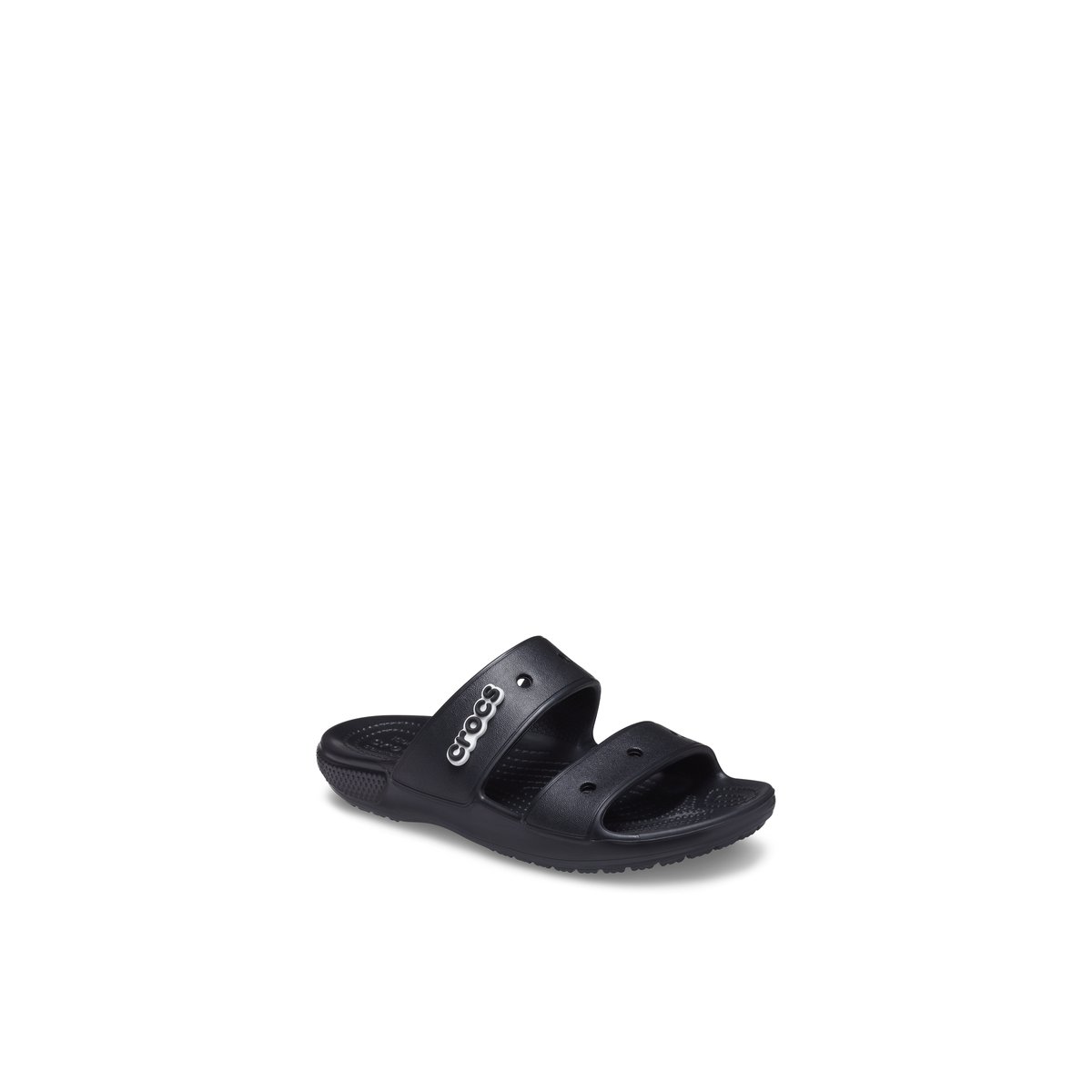 CROCS-Classic_croc-Sandales athlétiques à double bride - Talon plat - Noir/Noir
