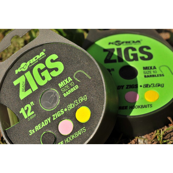 Korda Ready Tied Zigs Barbless (3pcs)