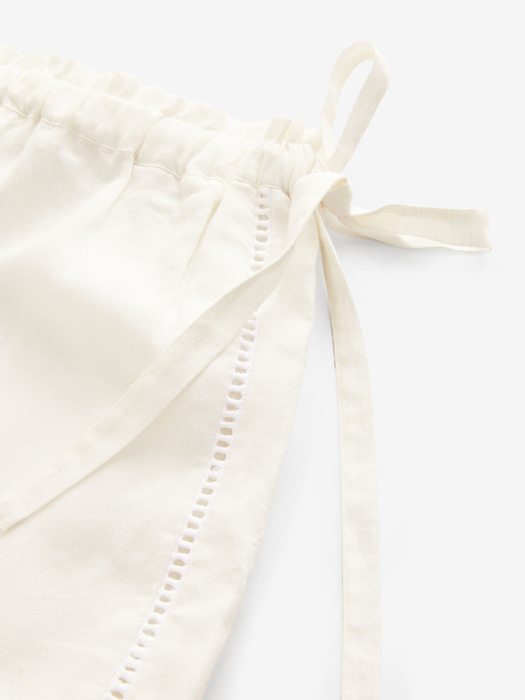 Multi - Geborduurde strandshorts met linnen