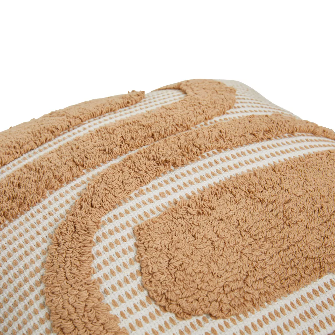 Coussin carré coton (50 x 50 cm) Poppy Beige