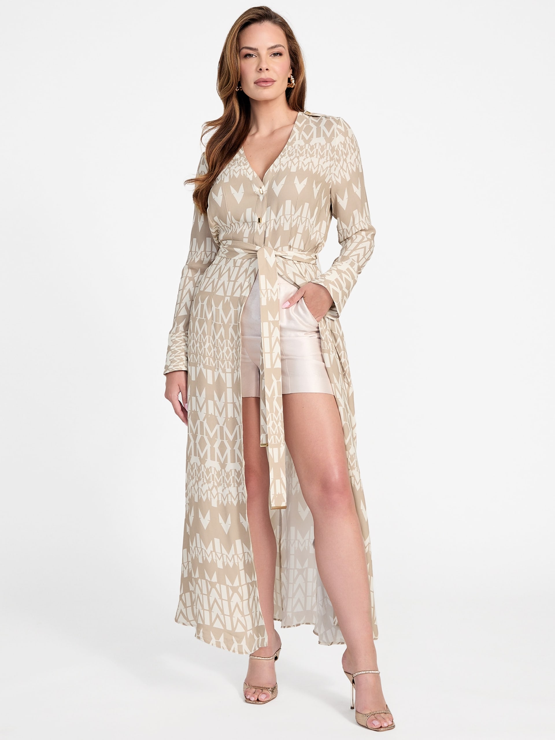 Vestido longo Britney com monograma