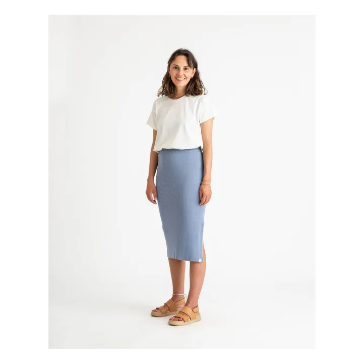 Matona Jupe Maille Coton Bio | Bleu