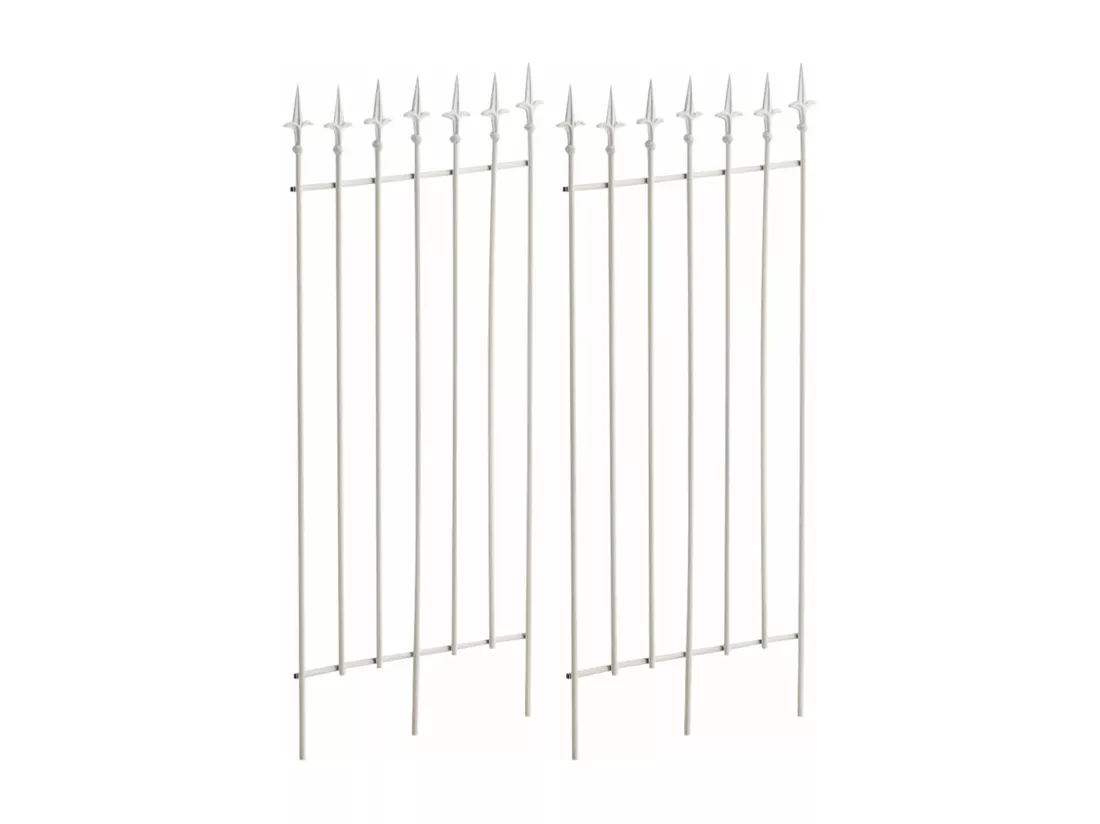 Lot de 2 treillis métal blanche 50 x 0.7 x 100 cm 10_0003833