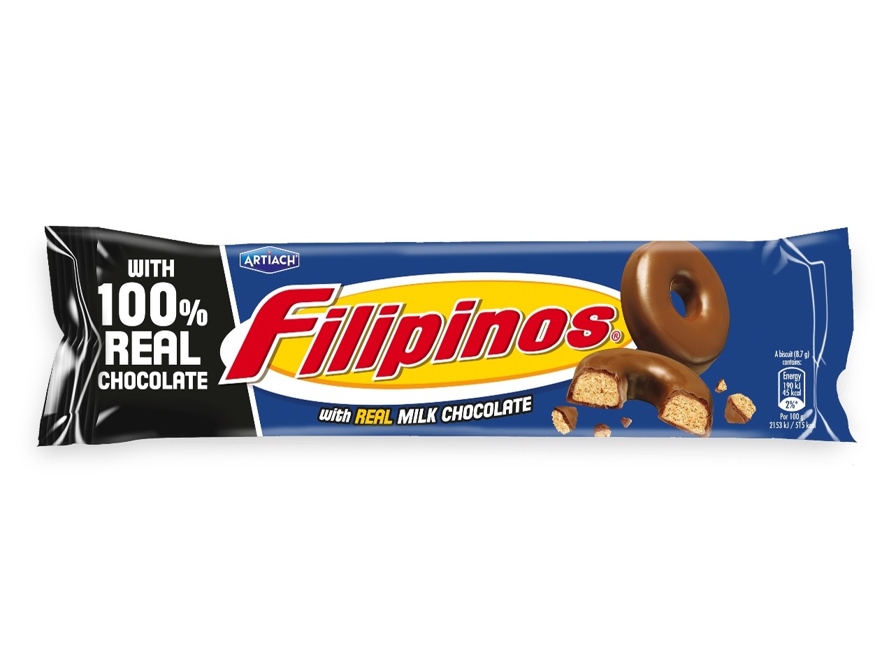 BOLACHA FILIPINOS ARTIACH CHOCOLATE LEITE 120G
