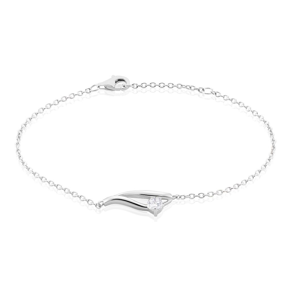 Bracelet Argent Blanc Fercsi Oxyde De Zirconium