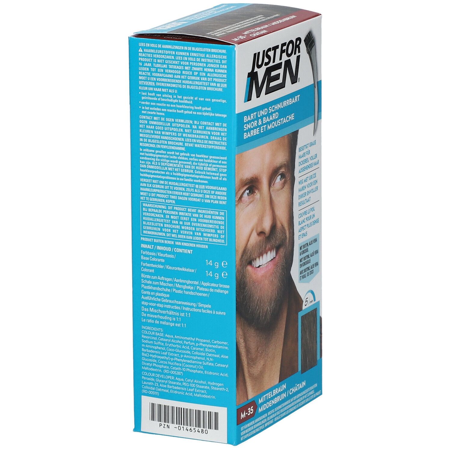 JUST FOR MEN® Pflege-Brush-In-Color-Gel mittelbraun