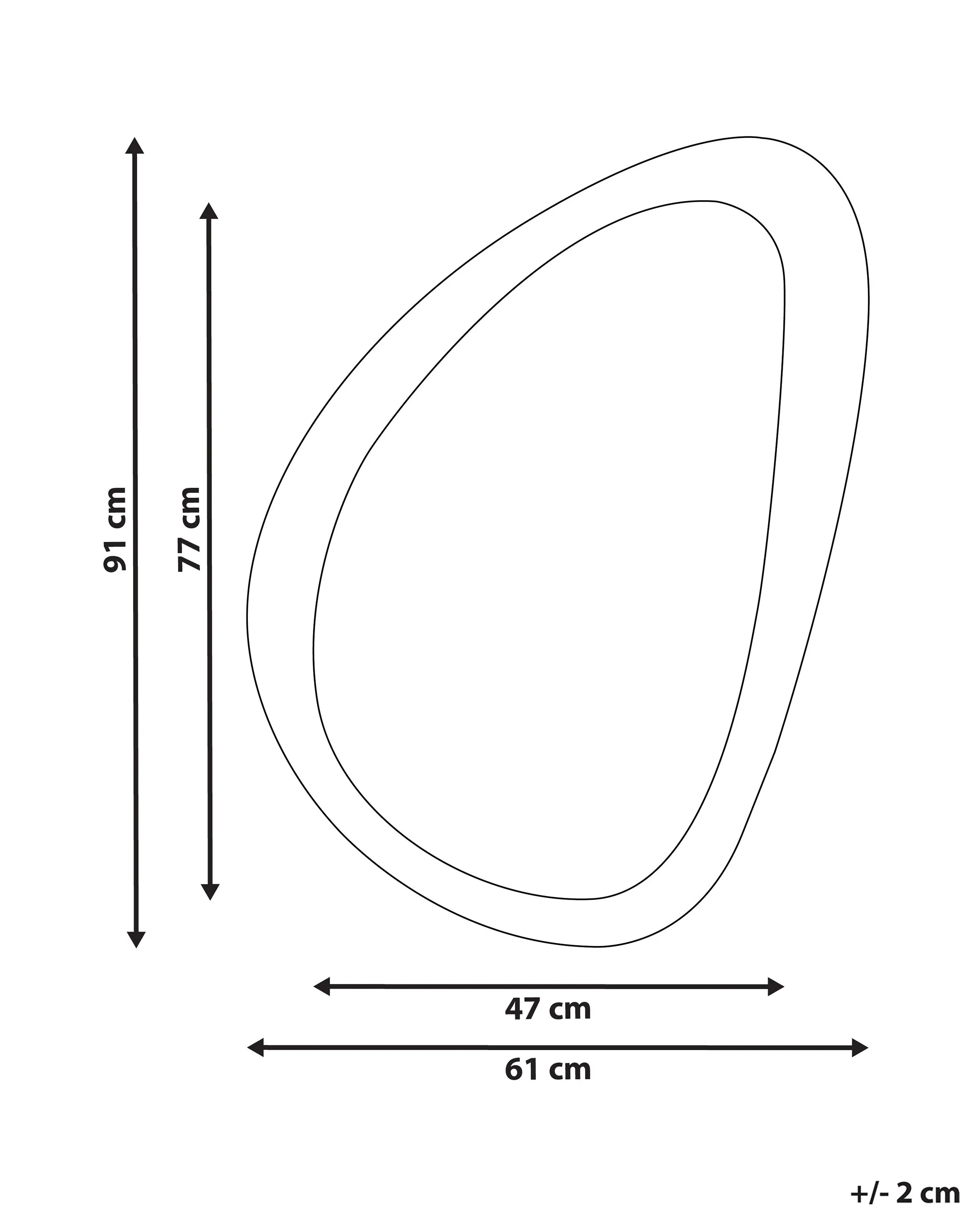 Wandspiegel VENAS 61 cm 91 cm Fluweel Mosterdgeel