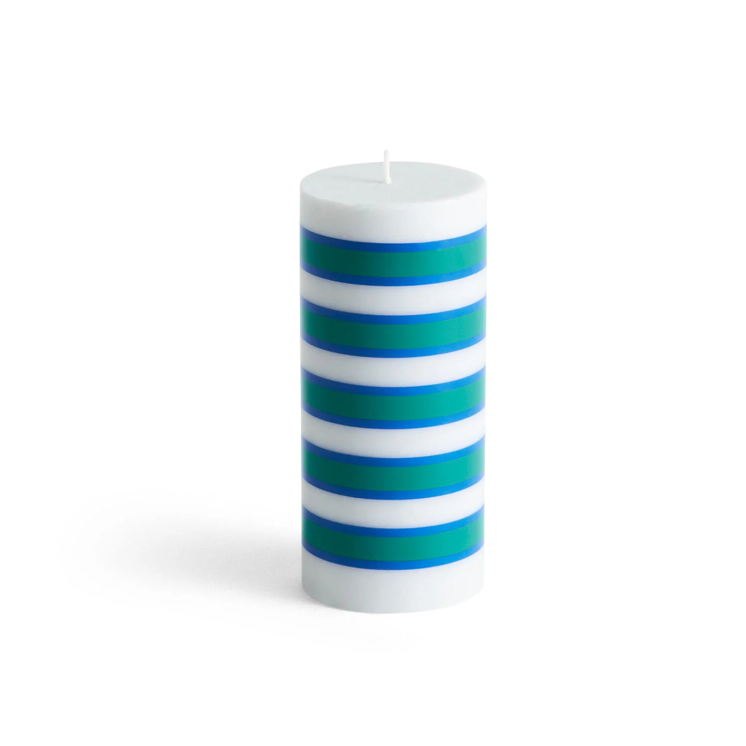 HAY  Column stearinlys, Small - Off-white/blue/green