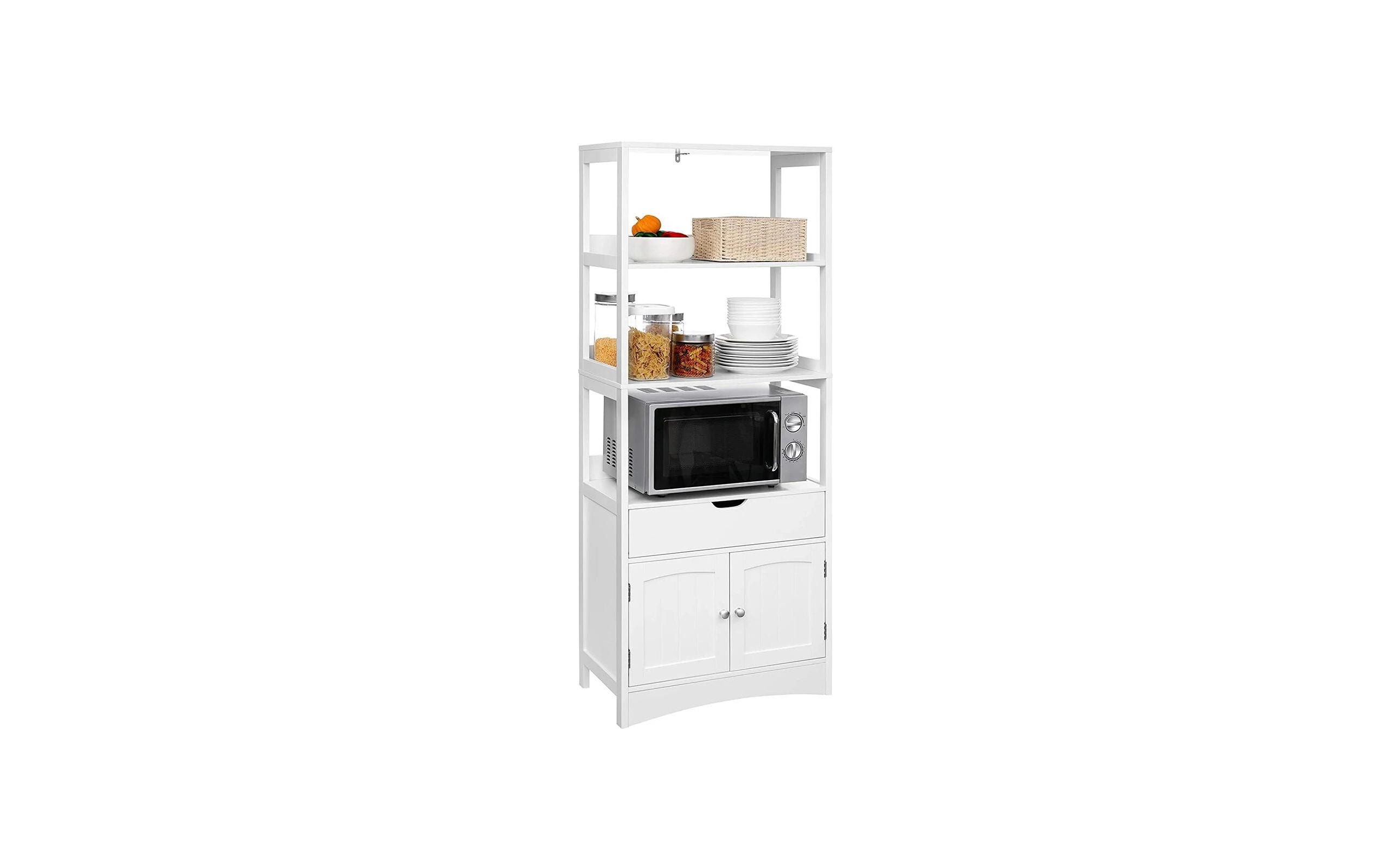 Regal mir 3 Fächern 60 x 154 cm, WeissFreistehender Schrank mit Regalböden