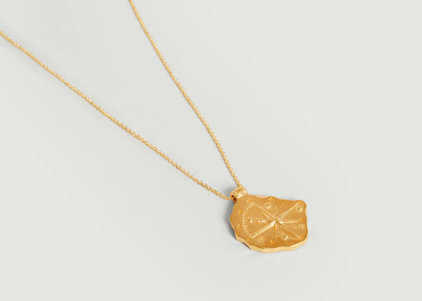 Collier plaqué or avec pendentif Boussole brillant An-nee