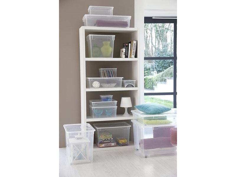 Rotho Aufbewahrungsbox CLEAR Blau, 3 tlg. Box-Set
