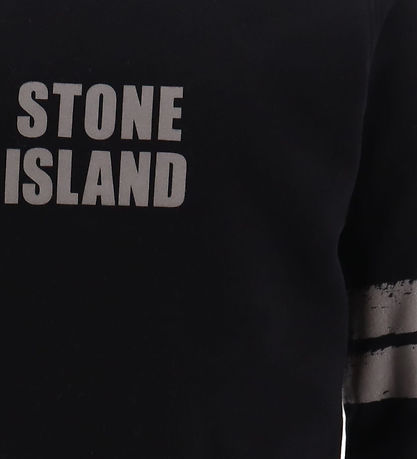 Stone Island Sweatshirt - Sort m. Refleks