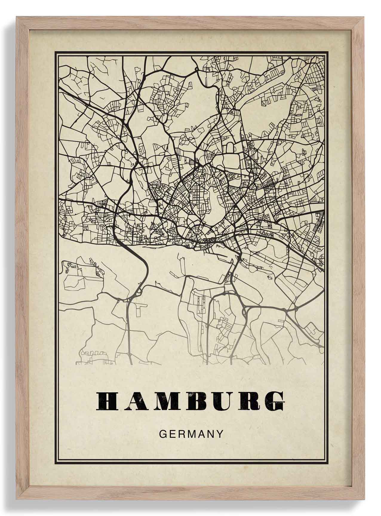 Hamburg Stadt Sepia