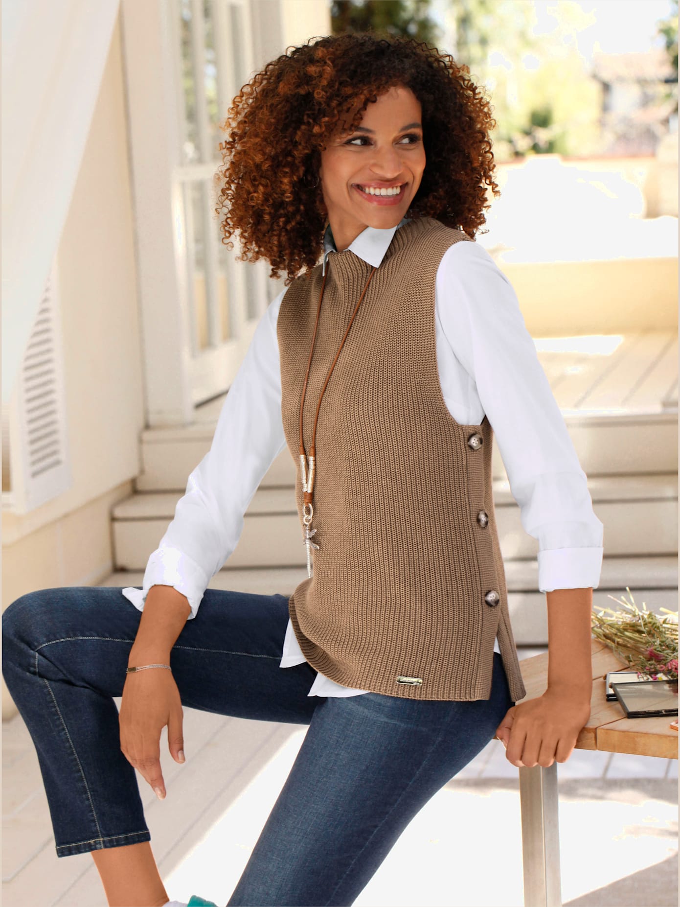 Débardeur en tricot 50% coton