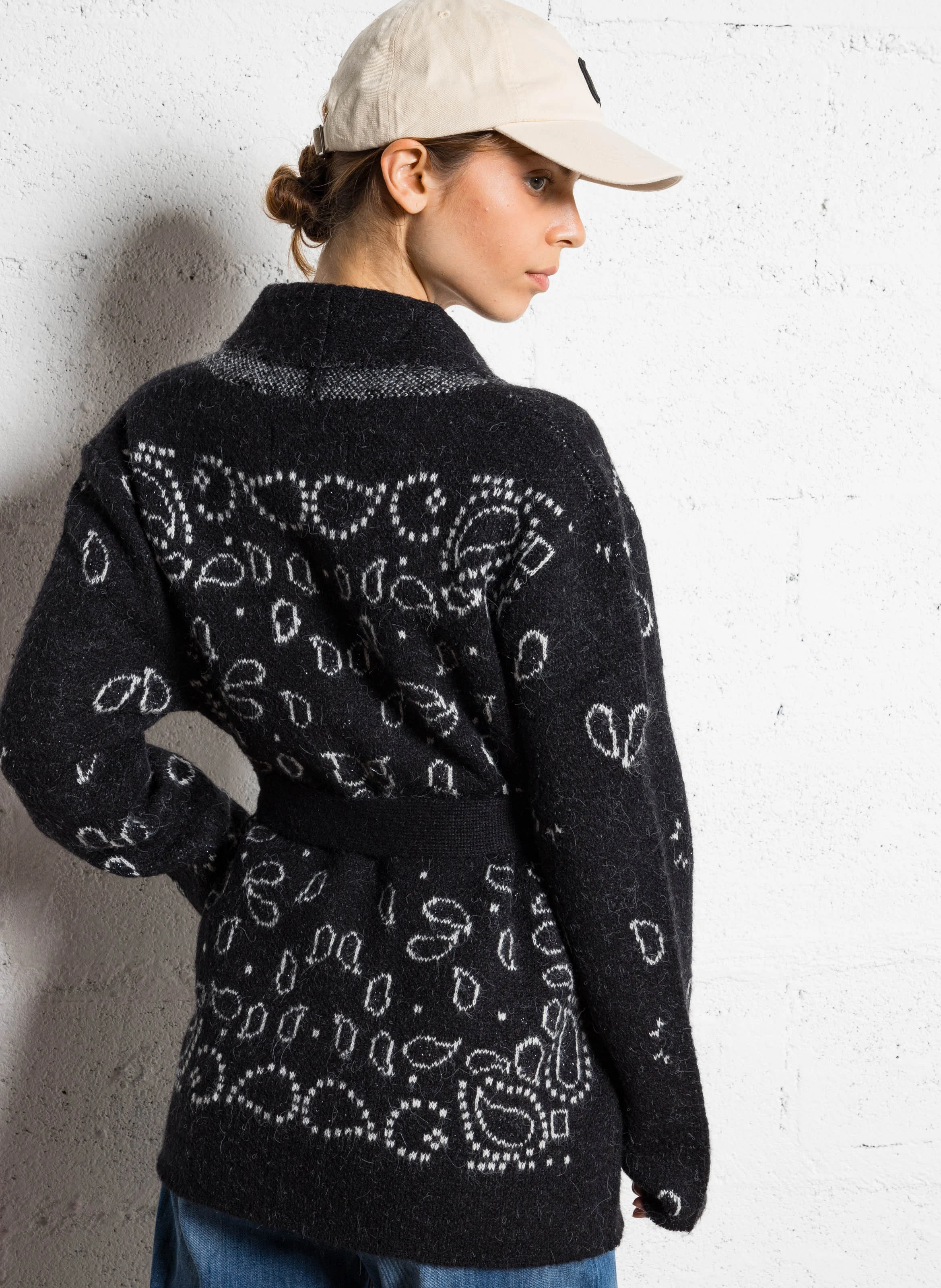 BAO - Gilet en jacquard bandana | Noir