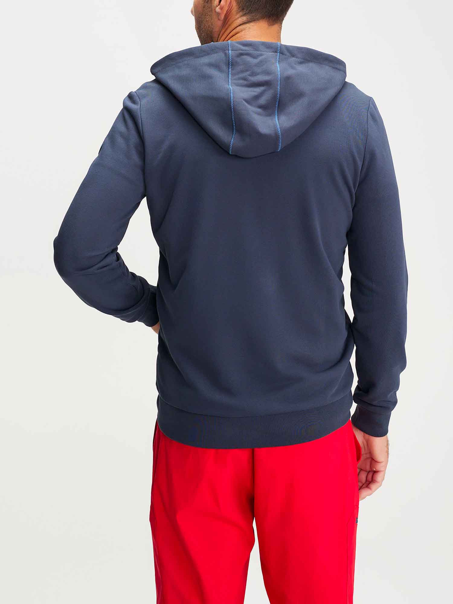 Sweat Homme Molletonné A Capuche Marine