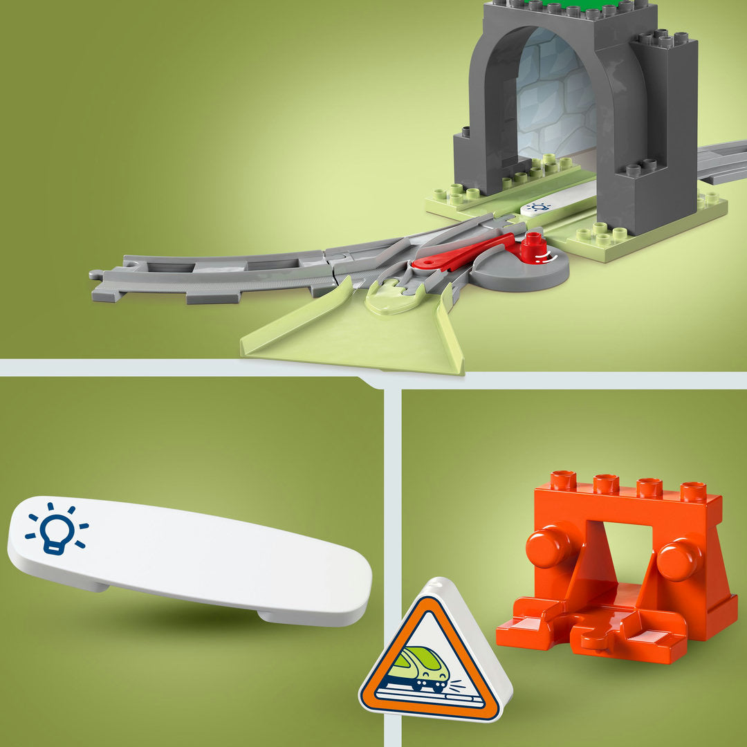 LEGO DUPLO stad treintunnel en rails uitbreidingsset