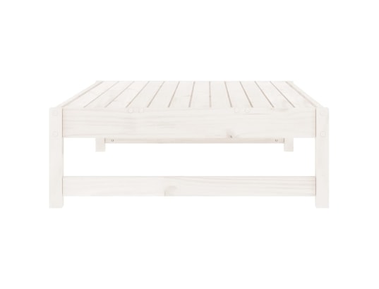 VIDAXL - Pouf Repose-pied de jardin 120x80 cm blanc bois de pin massif