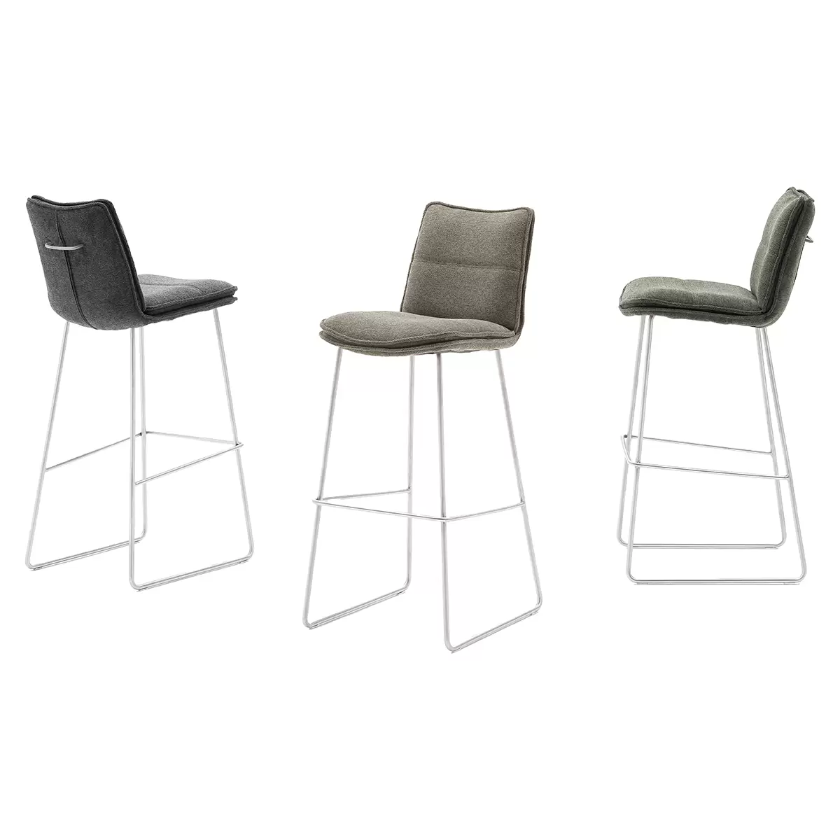 Barhocker Hampton anthrazit,silber