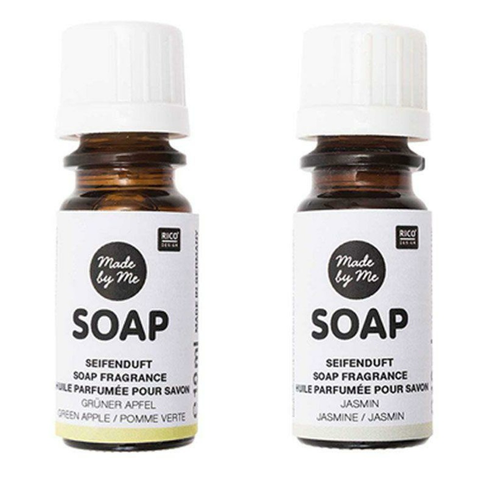 2 huiles parfumées 10 ml pour savon - pomme, jasmin